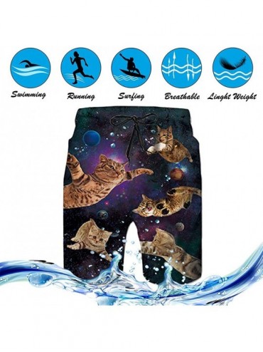 Trunks Mens Swim Trunks 3D Print Quick Dry Swimwear Summer Casual Athletic Beach Short Bathing Suits with Pockets - Flying Ca...
