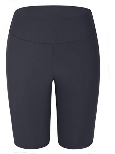 Bottoms Women's UPF50+ Sport Board Shorts Swimsuit Bottom Skinny Capris Swim Shorts - Gray(drawsting) - CJ18ALNTNQU $20.62