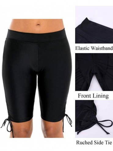Bottoms Women's Boardshort Swim Bottom High Waisted Tankini Swimwear Shorts - Black2 - CO18KCU3Y50 $20.17