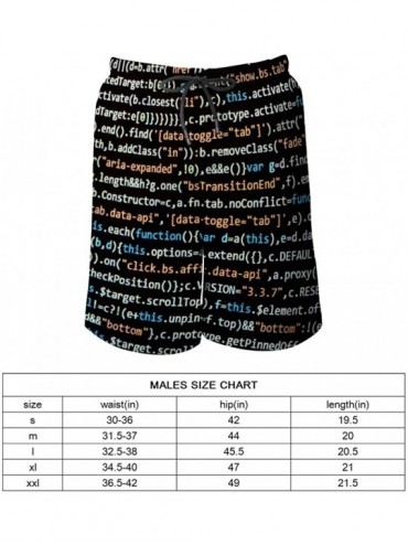 Board Shorts Men's Fashion Quick Dry Swim Trunks- Mesh Lining Board Shorts Swimwear - Programmer Computer Code - C019043T8QL ...