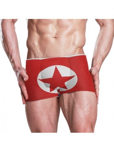Racing New Zealand Flag Men's Swim Trunks Square Leg Swimsuit Swimwear Boxer Brief - North Korea Flag - C518TE2KLDX $55.73