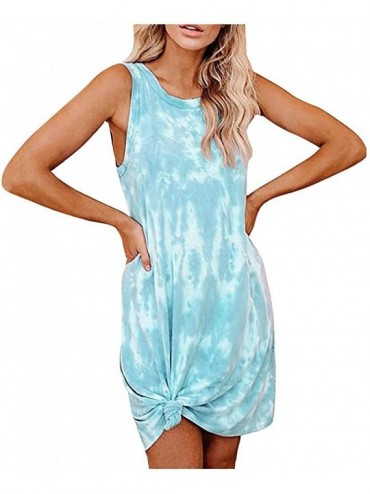 Cover-Ups Dresses for Women Casual Fall-Women's Casual Summer Tank Sleeveless Knee Length Pleated Sun Dresses Boho Dresses - ...