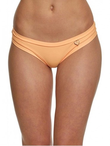 Tankinis Women's Smoothies Audrey Solid Low Rise Bikini Bottom Swimsuit - Smoothies Mango - CG186W7MUTM $57.87