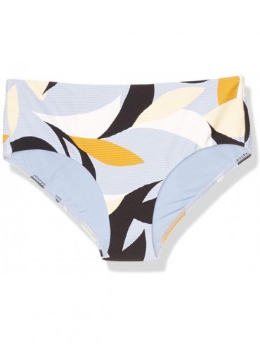 Tankinis Women's Banded Wide Side Retro Bikini Bottom Swimsuit - Aloha Steel Blue - C4192K08EKN $82.35