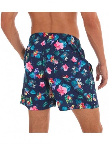Trunks Mens Swim Trunks Mesh Lining Swim Shorts Quick Dry Swimsuits with Pocket Beach Shorts Bathing Suits for Men - Floral P...