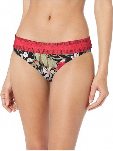 Bottoms Women's Mid Waist Full Coverage Bikini Bottom Swimsuit - Panay Floral Print - C618QD8H3CM $73.90