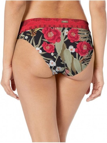 Bottoms Women's Mid Waist Full Coverage Bikini Bottom Swimsuit - Panay Floral Print - C618QD8H3CM $35.98