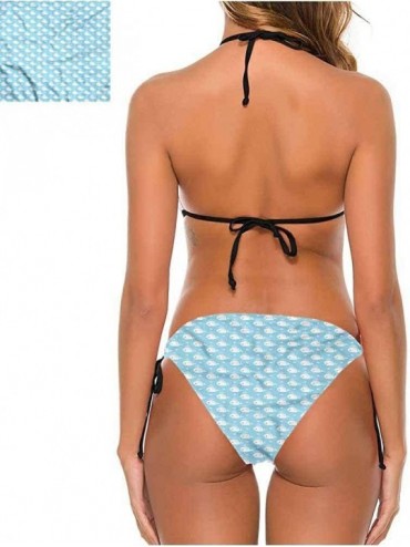 Bottoms Strap Swimwear Whale- Swimming Under Sun Make You Feel Comfortable/Confident - Multi 15-two-piece Swimsuit - CY19E7G2...