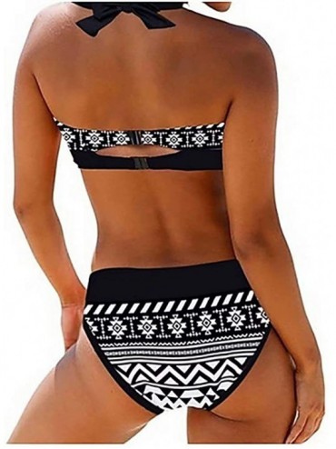 Sets Womens Printed Two Piece Swimsuits Tankini Tops Boyshort Bottom - Color-23 - C8190WZA42Z $25.35