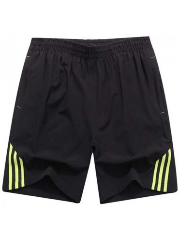 Board Shorts Men's Swim Trunks Quick Dry Beach Board Shorts- Lightweight Swimwear Bathing Suit with Mesh Lining - Green - CC1...