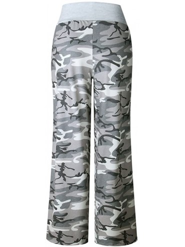 Board Shorts Women's Comfy Casual Pajama Pants Floral Print Drawstring Palazzo Lounge Pants Wide Leg - M2-camouflage - CF198G...