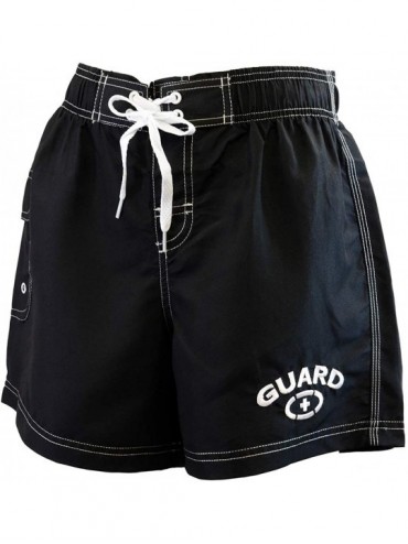 Racing Women's Guard Quick Dry Water Board Shorts - Black - CU121DLJU7P $17.44