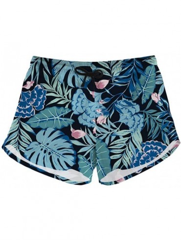 Board Shorts Women Summer Beach Board Shorts with Mesh Lining Swim Trucks - Blue - CJ18R0A0HT2 $41.31