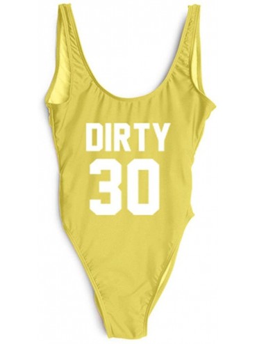 One-Pieces Women's Backless One Piece Swimsuits - Dirty30-yw-w - C118E23US03 $36.46