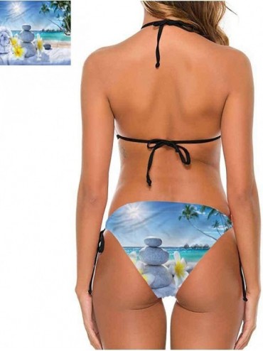 Bottoms High Cut Bikini Spa- Oriental Culture Meditation Great for Trip to Hawaii - Multi 07-two-piece Swimsuit - CZ19E7GGEET...