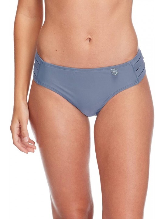 Bottoms Women's Smoothies Nuevo Contempo Solid Full Coverage Bikini Bottom Swimsuit - Storm - CM18HW29L3T $47.02