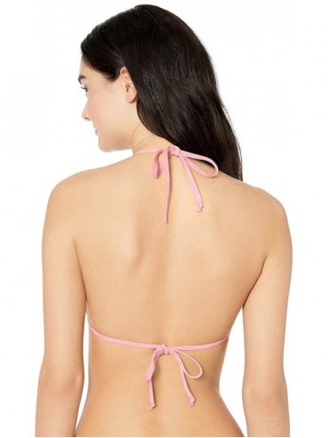 Sets Women's Triangle Halter Hipster Bikini Swimsuit Top - Pink//Solids - CH18K25KGTY $48.56