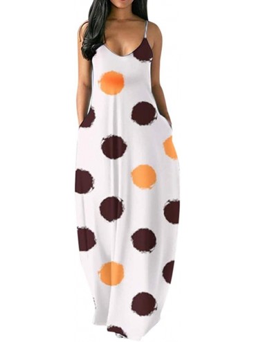 Cover-Ups Women's Casual Loose T-Shirt Dress Summer Floor-Length Beach Long Dress - J-coffee - CW190Z538C8 $32.90