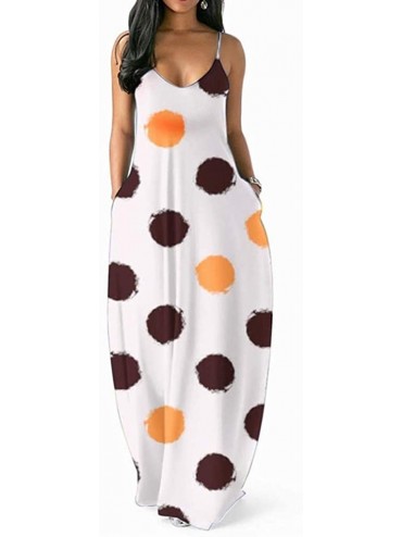 Cover-Ups Women's Casual Loose T-Shirt Dress Summer Floor-Length Beach Long Dress - J-coffee - CW190Z538C8 $16.45