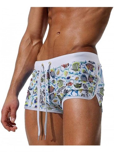Briefs Mens Swim Briefs Quick Dry Nylon Bathing Suits for Men- Padding Inside - Mix Color - C2196MGQDDH $35.81