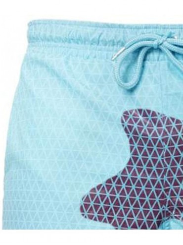 Trunks Mens Swim Trunks Shorts Temperature-Sensitive Color-Changing Beach Pants - C Blue - CE1906HZ6G5 $20.37
