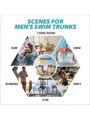 Trunks Men's Swim Trunks Quick Dry Mesh Lining Swimming Beach Surfing Shorts Bathing Wear - Navy Blue Coconut Tree - CJ18W0N6...