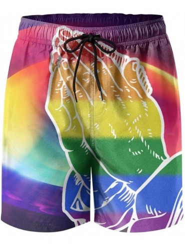 Board Shorts Holiday Leisure Essential- Mens Unique Swim Trunk-Gay-Homosexual-Lesbian-Rainbow-Lips-Pride- Cool Sports Shorts ...