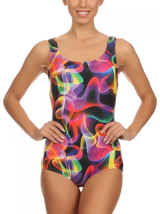 One-Pieces Women's One Piece Missy Bathing Suit - Multi Lava - C512EDO82XH $20.49