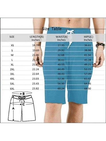 Board Shorts Custom Face Men Swim Trunk Beach Board Short Best Gift for Boyfrined Husband - Multi8 - CA18SX6GC97 $41.39