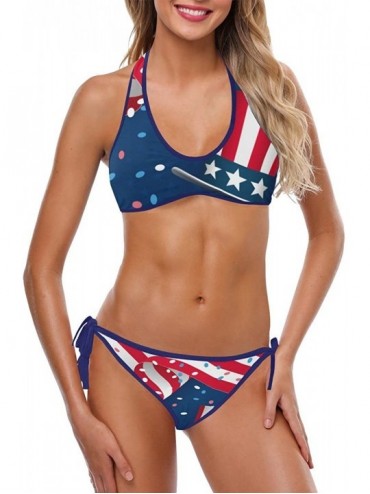 Sets Independence Day USA Flag Two Piece Bikini Swimsuit Swimwear for Women Girls Beachwear(XS-2XL) - Multi 2 - CG18EYOICEY $...