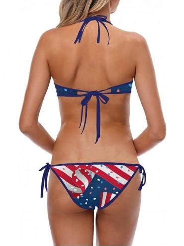 Sets Independence Day USA Flag Two Piece Bikini Swimsuit Swimwear for Women Girls Beachwear(XS-2XL) - Multi 2 - CG18EYOICEY $...