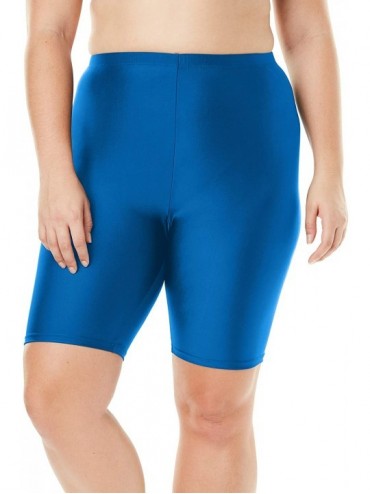 Tankinis Women's Plus Size Swim Bike Short Swimsuit Bottoms - Dream Blue (2272) - C118M502U6D $38.63