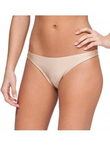 Sets Women's New Liquid or Shiny Bikini Swimsuit Bottom - Natural - C111K5NP6K3 $26.09