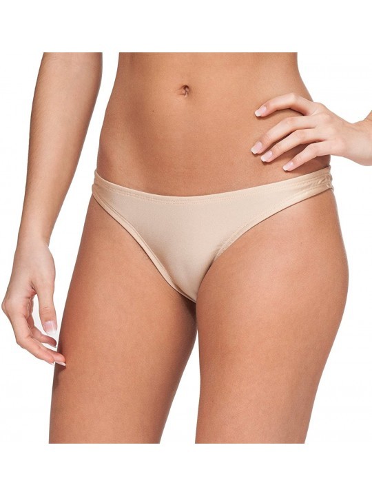 Sets Women's New Liquid or Shiny Bikini Swimsuit Bottom - Natural - C111K5NP6K3 $11.48