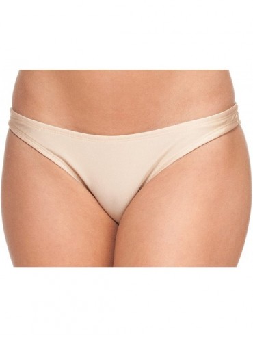 Sets Women's New Liquid or Shiny Bikini Swimsuit Bottom - Natural - C111K5NP6K3 $11.48