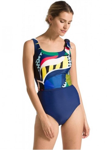 Tankinis The Caroline Women's Shape & Protect Control Swimwear Tankini Bottom Swimsuit - Navy Blue - C818QN04SKC $55.83
