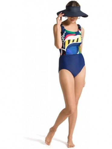 Tankinis The Caroline Women's Shape & Protect Control Swimwear Tankini Bottom Swimsuit - Navy Blue - C818QN04SKC $27.16