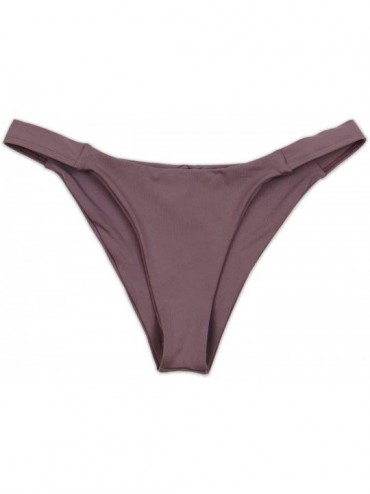 Bottoms Elastic Bands Seamless Cheeky Bikini Bottom - Purple Haze - CX18LM2GXIS $38.06