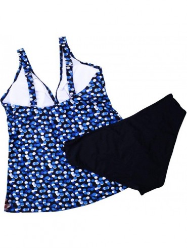 Sets Women's Plus Size Bathing Suit Vinatge Two Piece Swimsuit Tummy Control Beach Swimwear Tankini Bikini Set A print11 - CX...