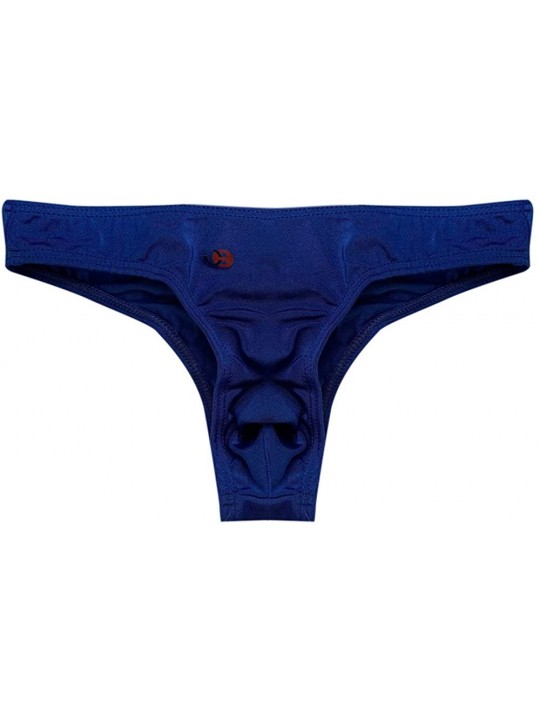 Briefs G-Strings Briefs Mens Printed Low Rise Underwear Breathable Beach Underpants - Blue - CZ18WAU3OMH $10.87