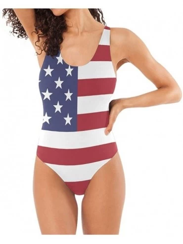One-Pieces Womens Swimsuits UK British Flag One Piece Tankini Girls Monokini - United States Flag - C718QXDR9T5 $44.82