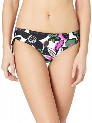 Bottoms Women's Alex Solid Side Tie Adjustable Bikini Swim Bottom - Bolo Babe Green Floral - CU18K23ND8M $67.14