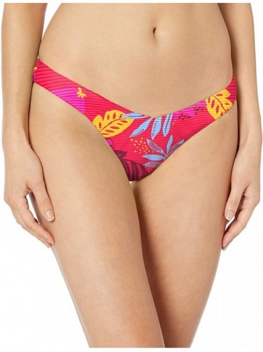 Tankinis Women's V High Cut Pant Bikini Bottom Swimsuit - On Vacation Chili - CU18Q0824K8 $81.26
