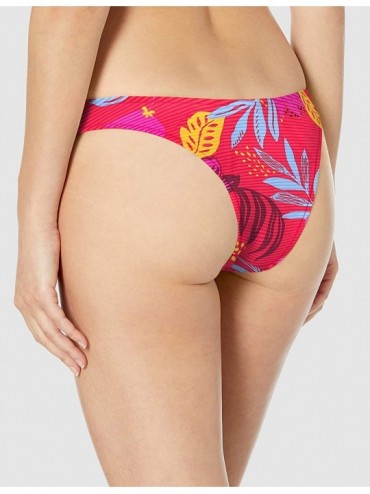 Tankinis Women's V High Cut Pant Bikini Bottom Swimsuit - On Vacation Chili - CU18Q0824K8 $47.87