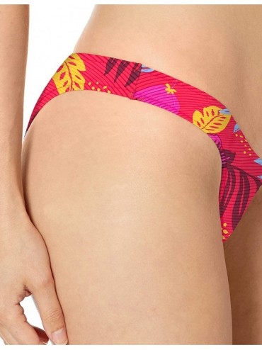 Tankinis Women's V High Cut Pant Bikini Bottom Swimsuit - On Vacation Chili - CU18Q0824K8 $47.87