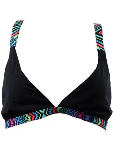 Tops Black Geo-Print Gia Strappy Bikini Top XL - CP183RLXOR7 $27.90