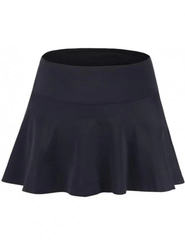 Tankinis Women's Plus Size Swim Skirt High Waisted Swimsuit Bottoms Swimwear Board paired Bikini Tankinis - Black - CA18O2ETM...