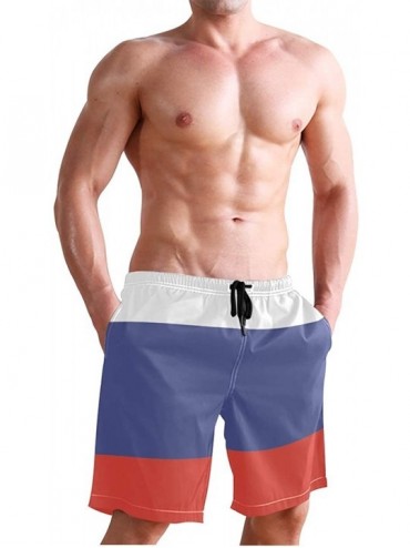 Board Shorts Mens Swim Trunks Sweden Flag Beach Board Shorts - Russian Flag - CY18L462YII $22.99