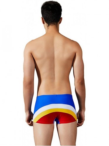 Racing Mens Boxer Brief Swimwear Shorts - 9402 Blue - CK18TCY30AE $18.38