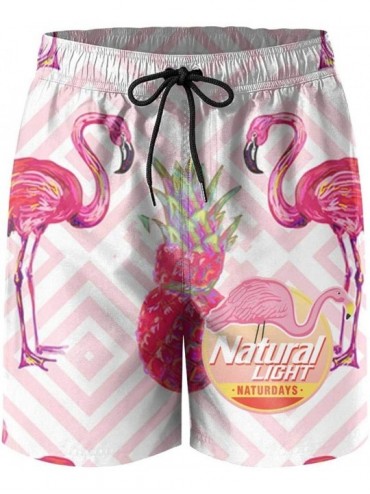 Board Shorts Men's Beach Shorts Natural-Light-Naturdays-Strawberry- Summer Quick Dry Swimming Pants - White-8 - CS18WO7NE6Z $...